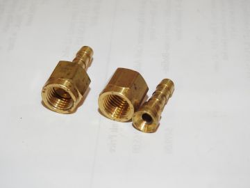 Fittings - Straight Female  -4 Brass Swivel End to 1/4"  Hose  Make your own hoses